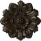 Ekena Millwork Emery Leaf Ceiling Medallion, Hand-Painted Stone Hearth Crackle, 7 5/8"OD x 1"P CM07EMSHC - alternate 1